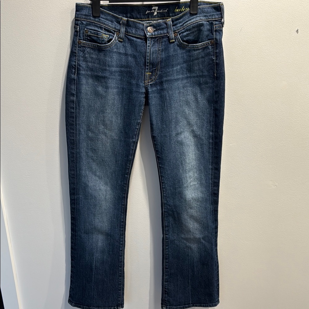 7 For All Mankind Y2K 90’s low rise bootcut Blue Denim Jeans size 28